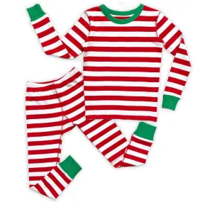 100% Organic Cotton Long Sleeve Pajamas for Kids: Stripes