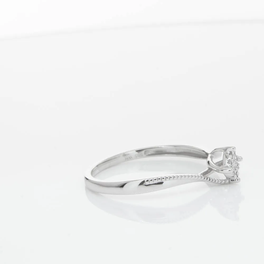 14ct White Gold Diamond Tango Ring