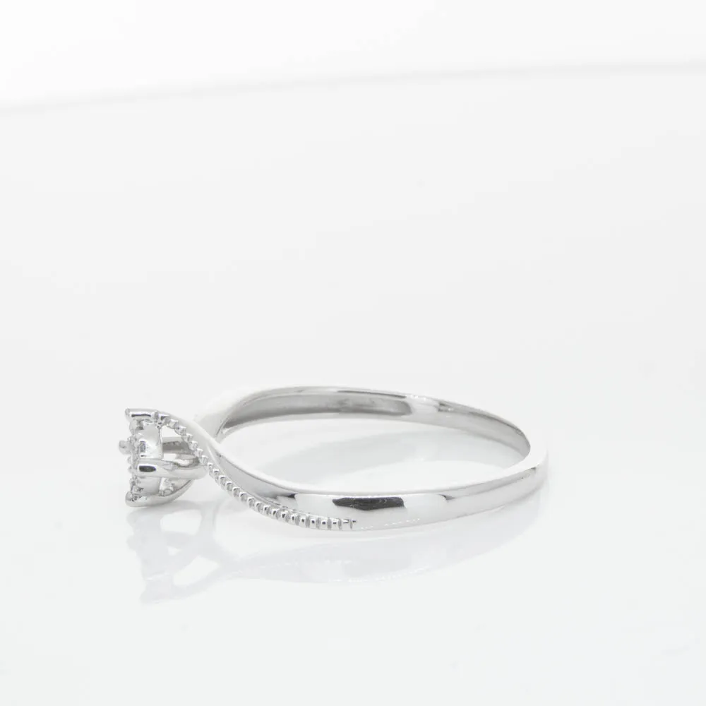 14ct White Gold Diamond Tango Ring