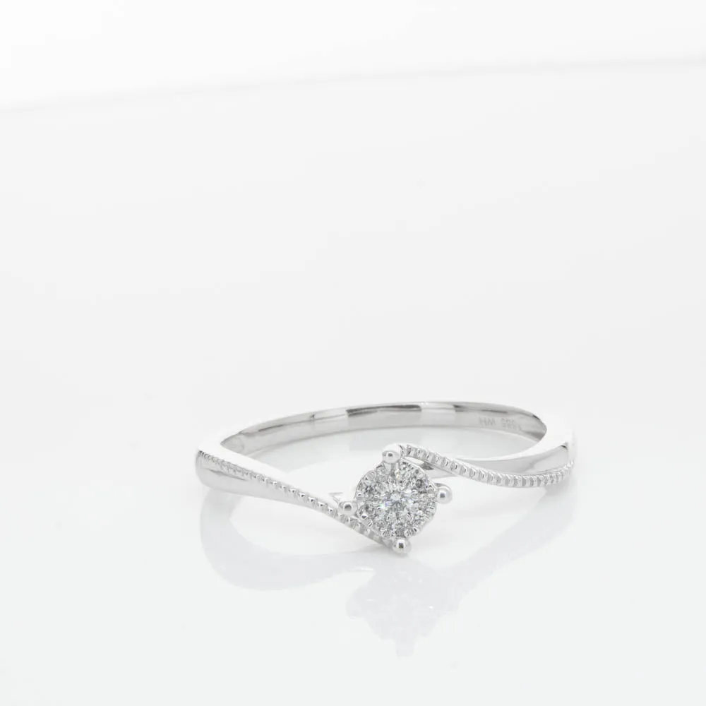 14ct White Gold Diamond Tango Ring