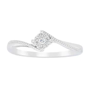 14ct White Gold Diamond Tango Ring