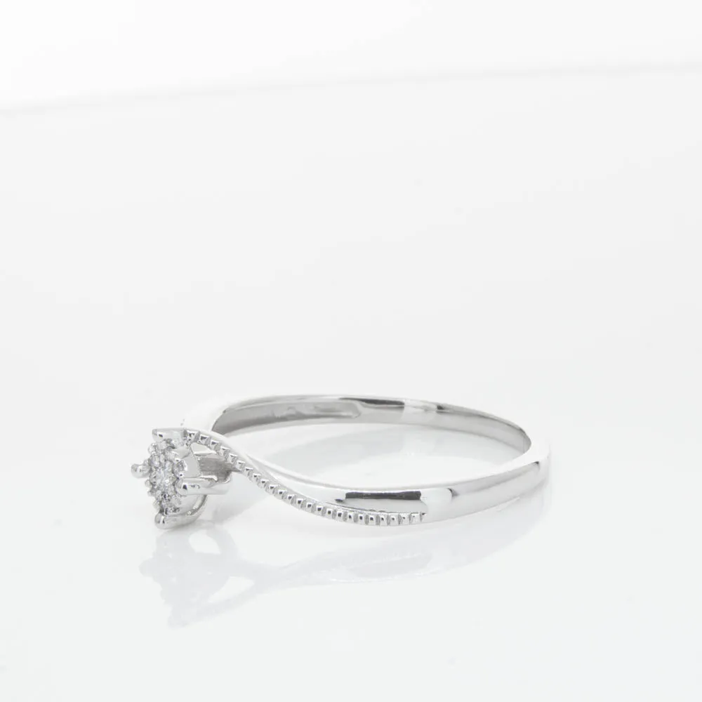 14ct White Gold Diamond Tango Ring