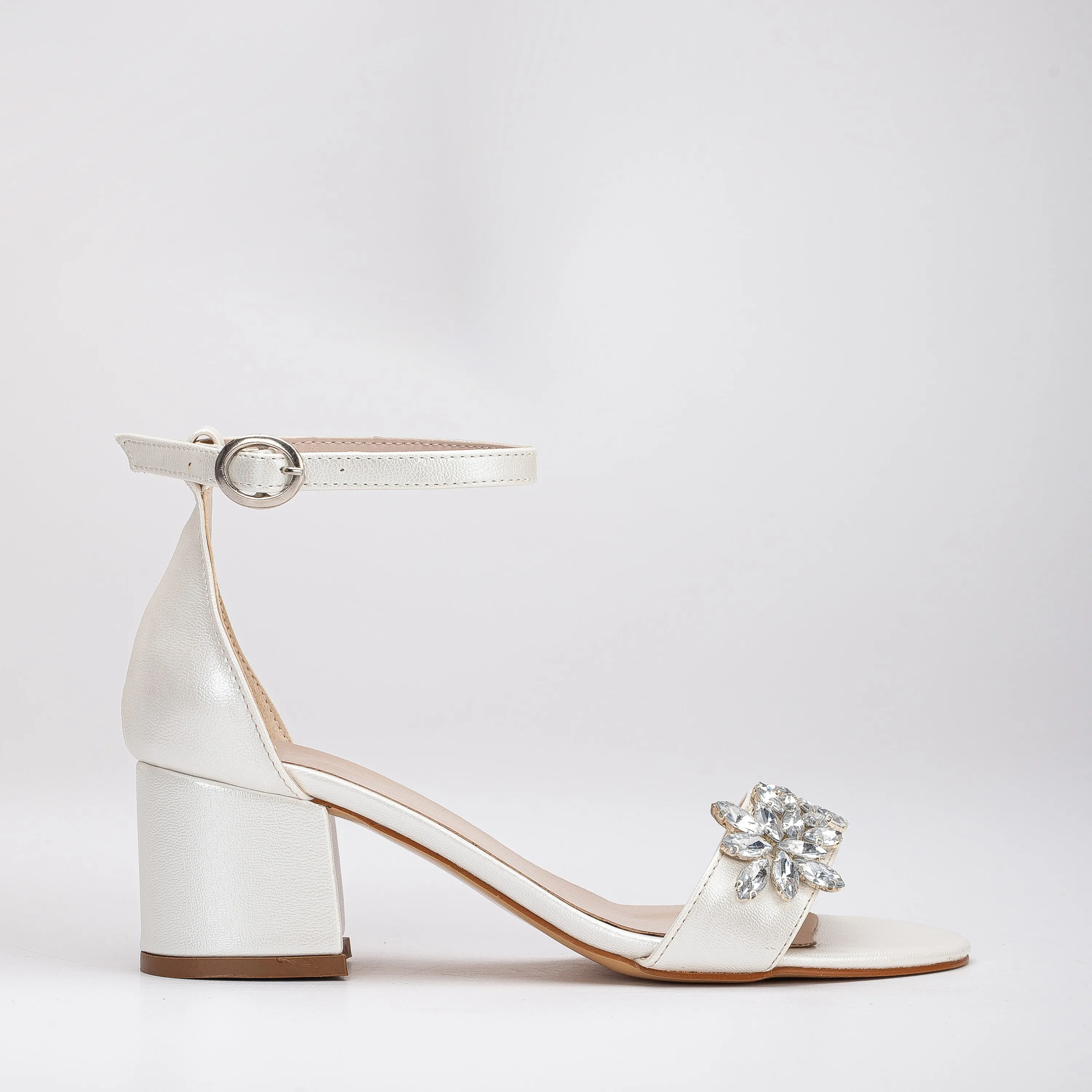 Adeline - Ivory Wedding Shoes with Rhinestones