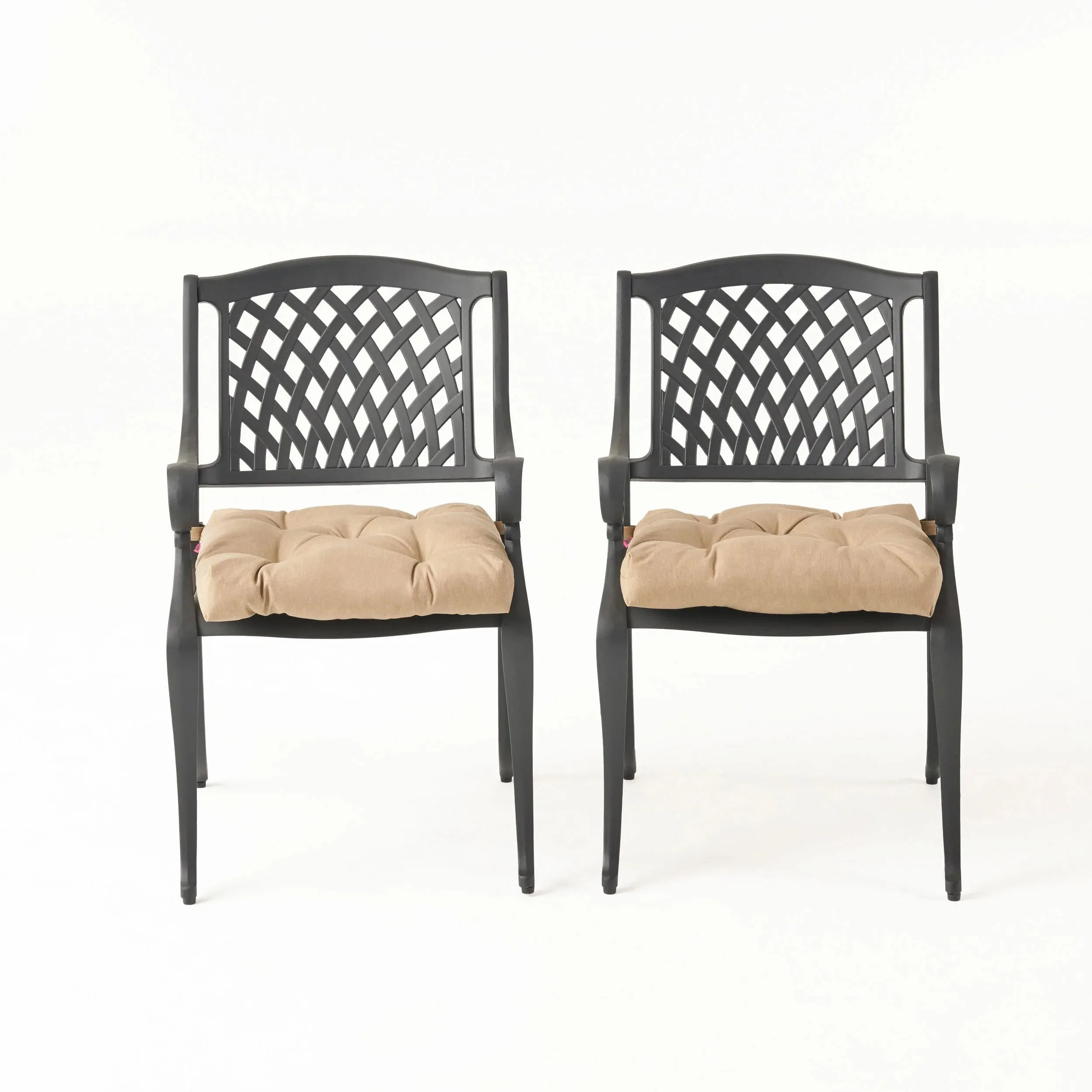 Allee Outdoor Dining Chair with Cushion (Set of 2)