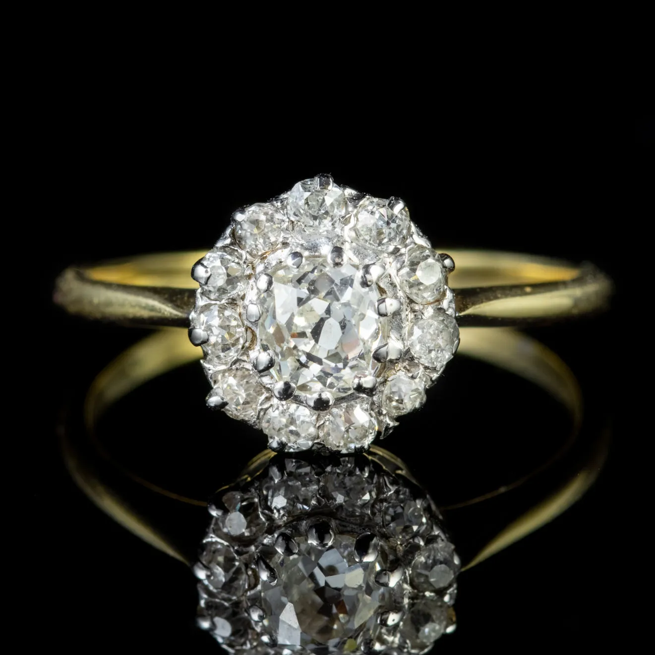 Antique Edwardian Diamond Ring 18Ct Gold Circa 1915