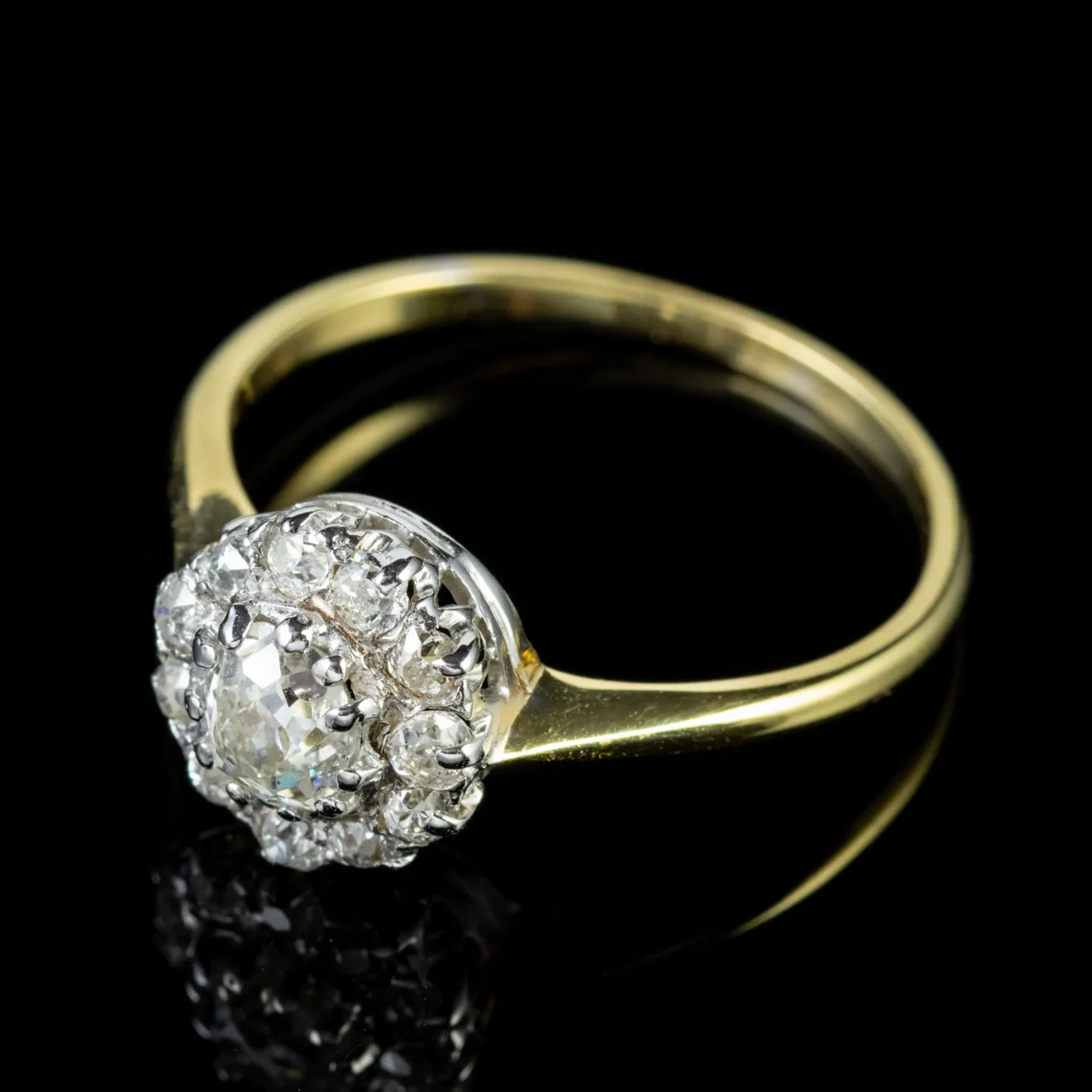 Antique Edwardian Diamond Ring 18Ct Gold Circa 1915