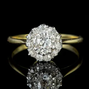 Antique Edwardian Diamond Ring 18Ct Gold Circa 1915