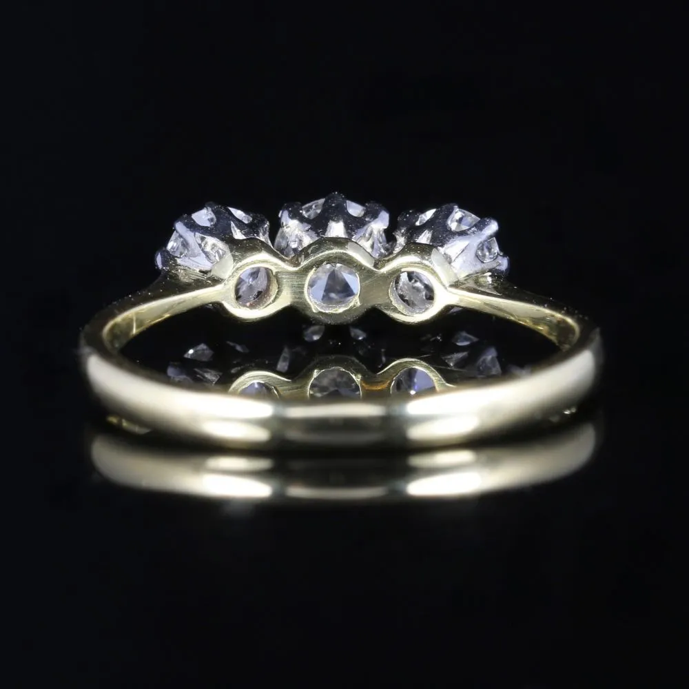 Antique Edwardian Diamond Ring Trilogy 18Ct Plat Circa 1915