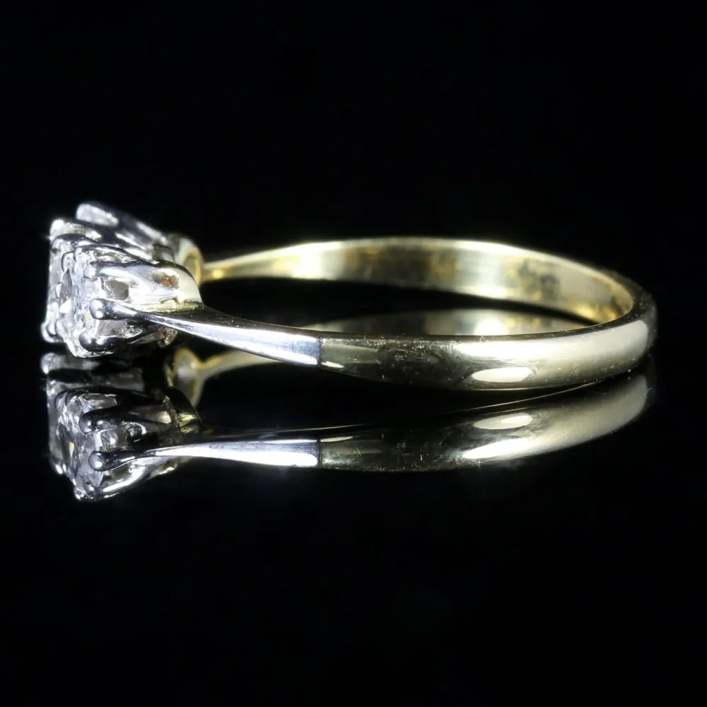 Antique Edwardian Diamond Ring Trilogy 18Ct Plat Circa 1915