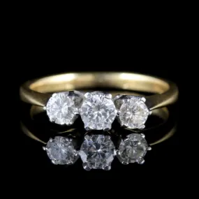 Antique Edwardian Diamond Trilogy Ring 18Ct Gold Circa 1910