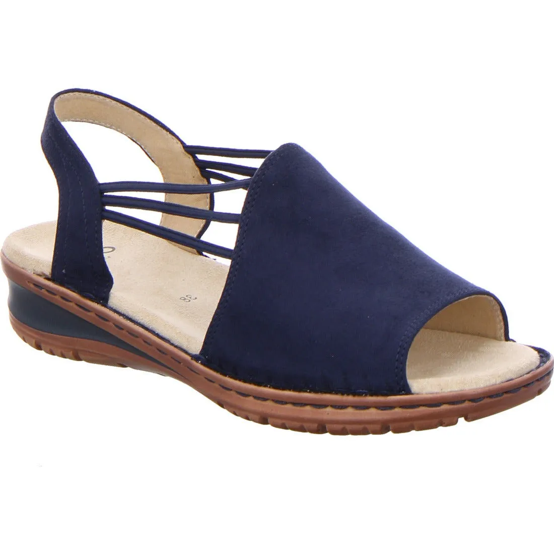 Ara Ladies Hawaii Peep Toe Sandal Navy