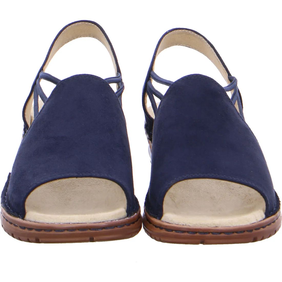 Ara Ladies Hawaii Peep Toe Sandal Navy