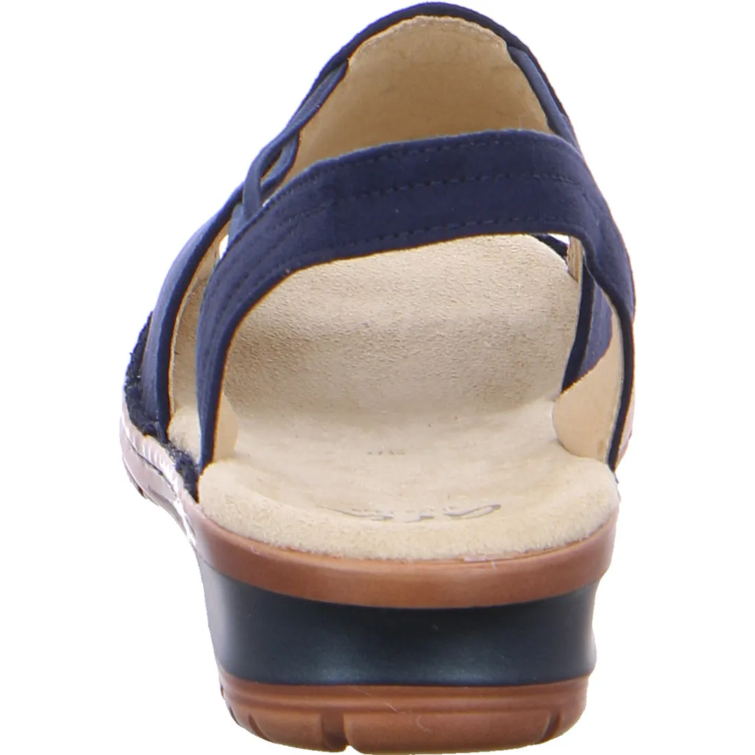 Ara Ladies Hawaii Peep Toe Sandal Navy