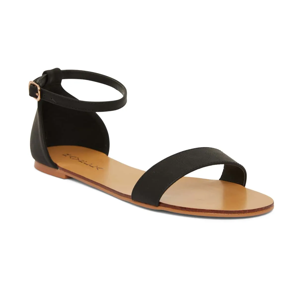 Babco Sandal in Black Smooth