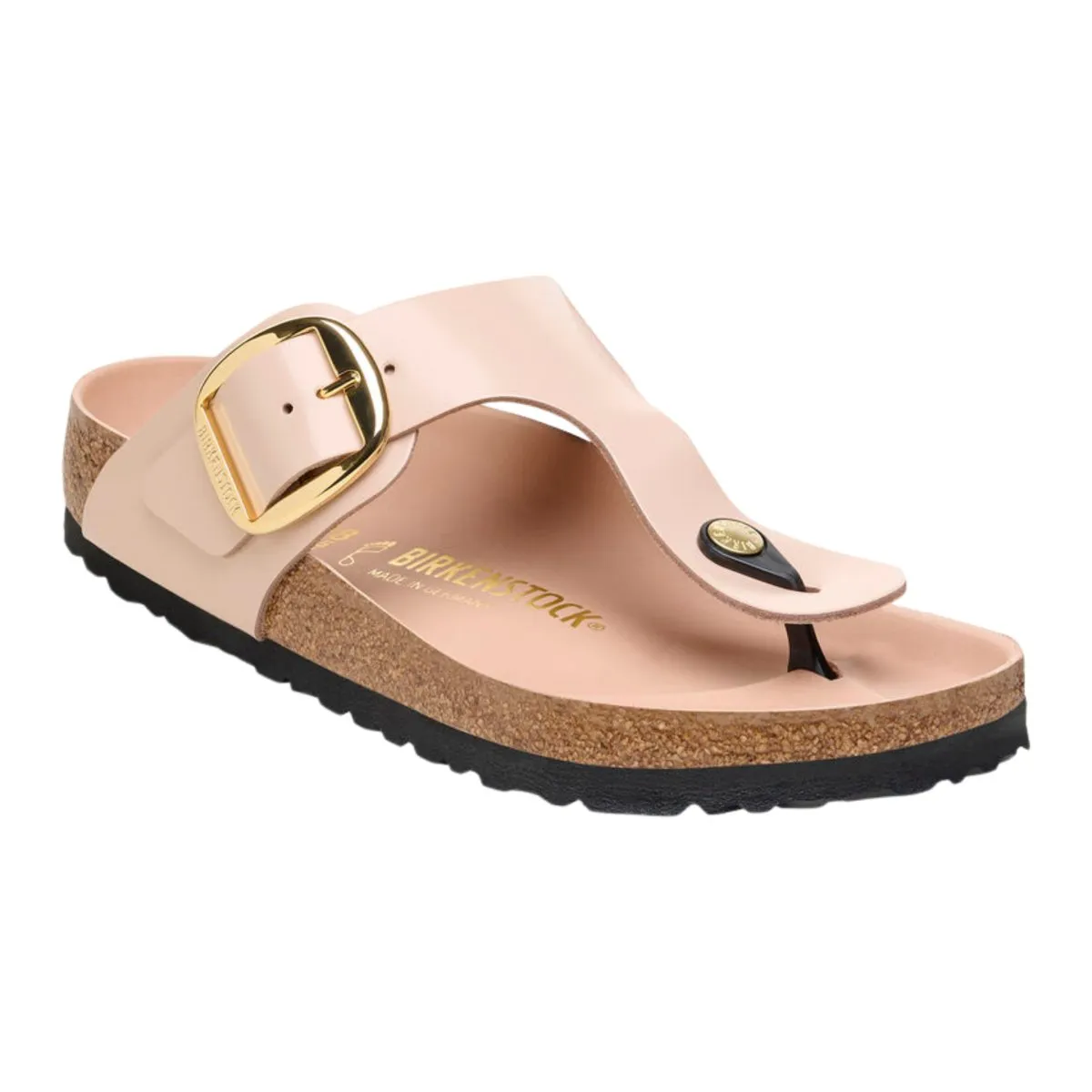 Birkenstock Women's Gizeh Big Buckle High Shine New Beige Leather