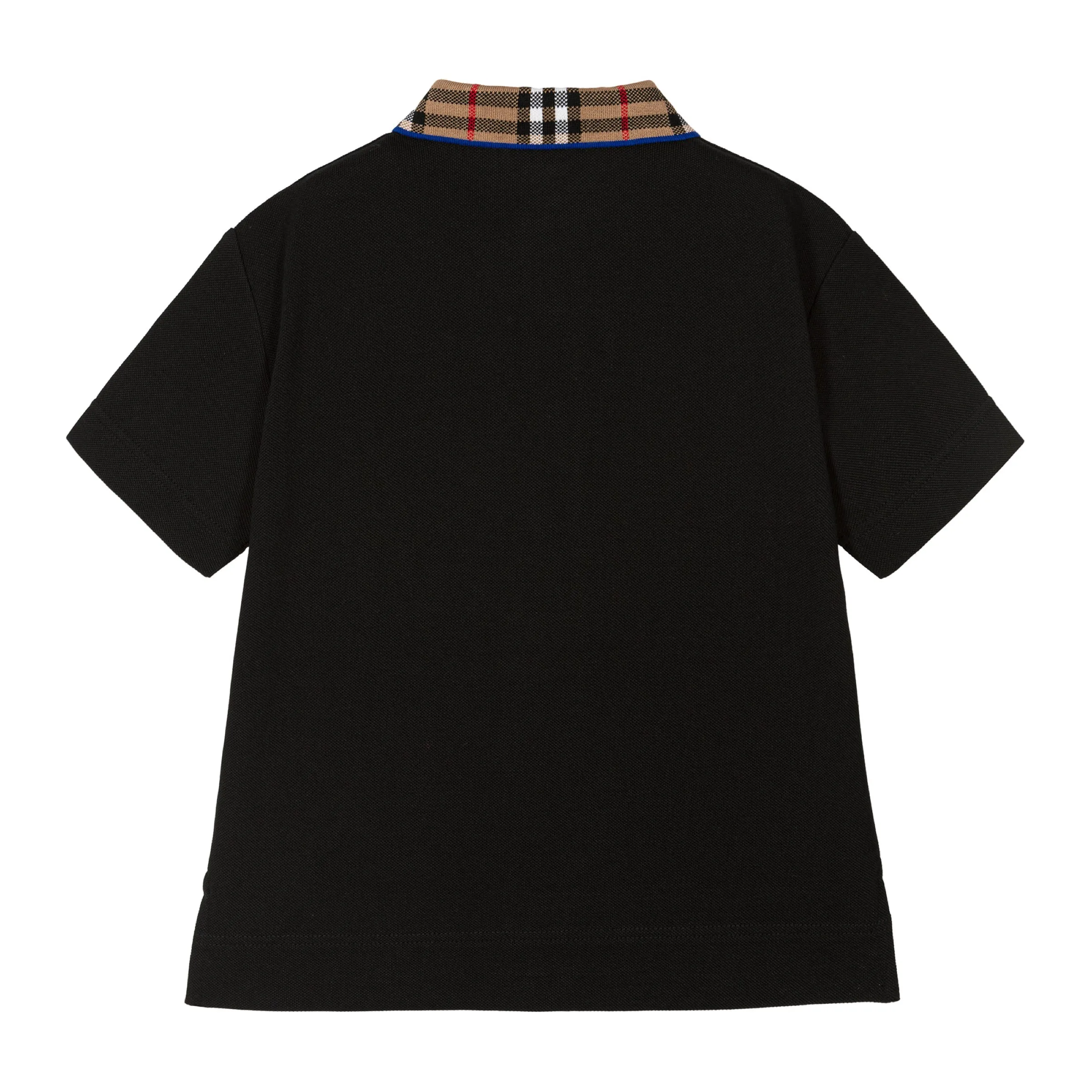 Black Logo Check Polo Shirt