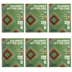 Booghe A4 Squared Jotter Pad 220 Pages (6 Pack)