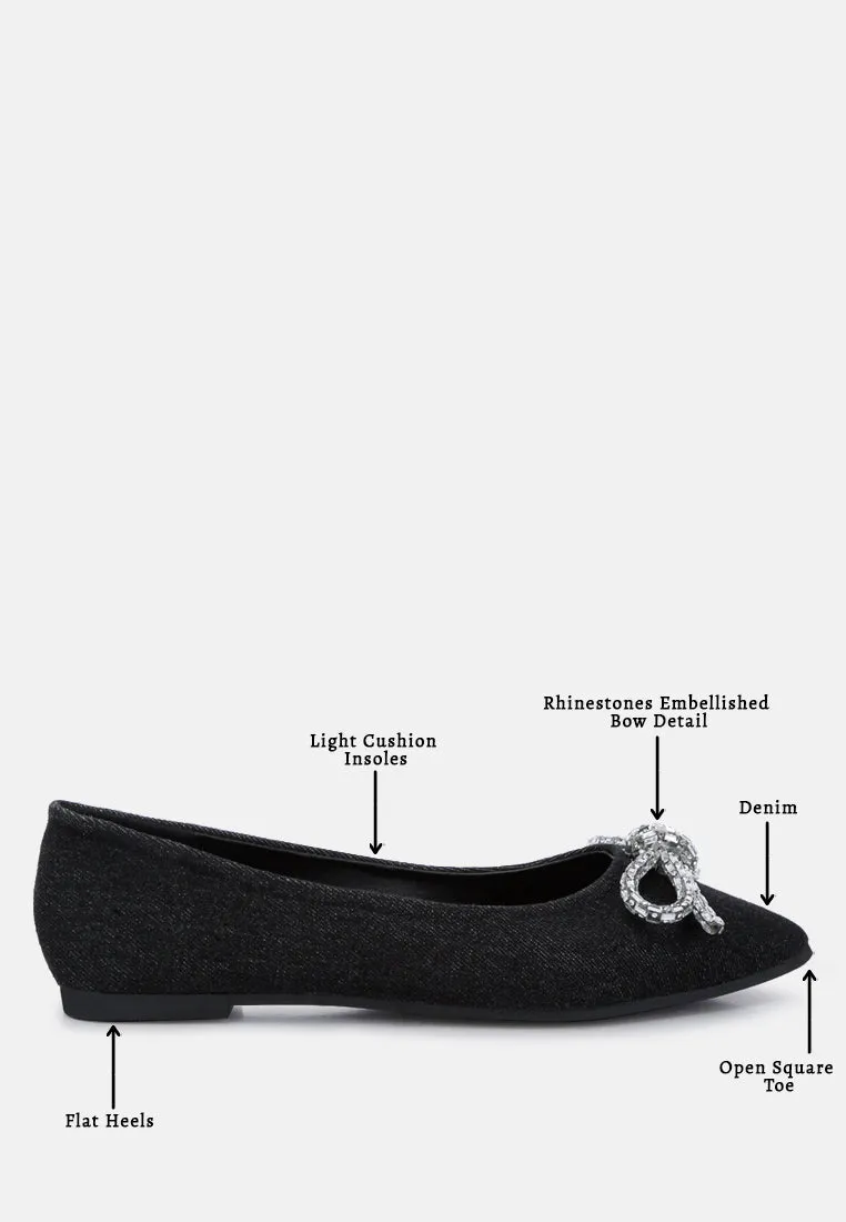 Bow Detail Ballet Flats By Ruw