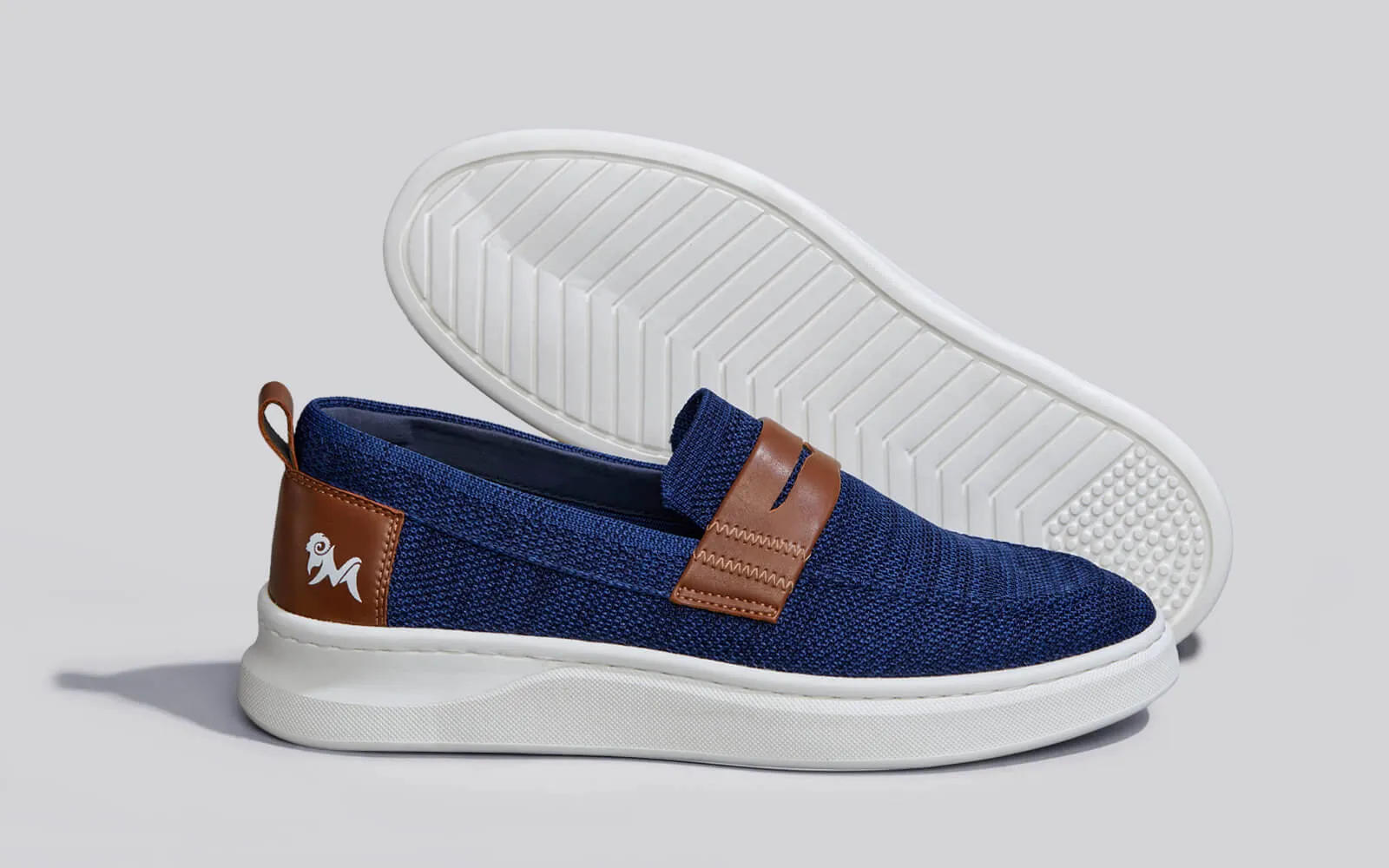 Brunch Loafers : Navy/Tan