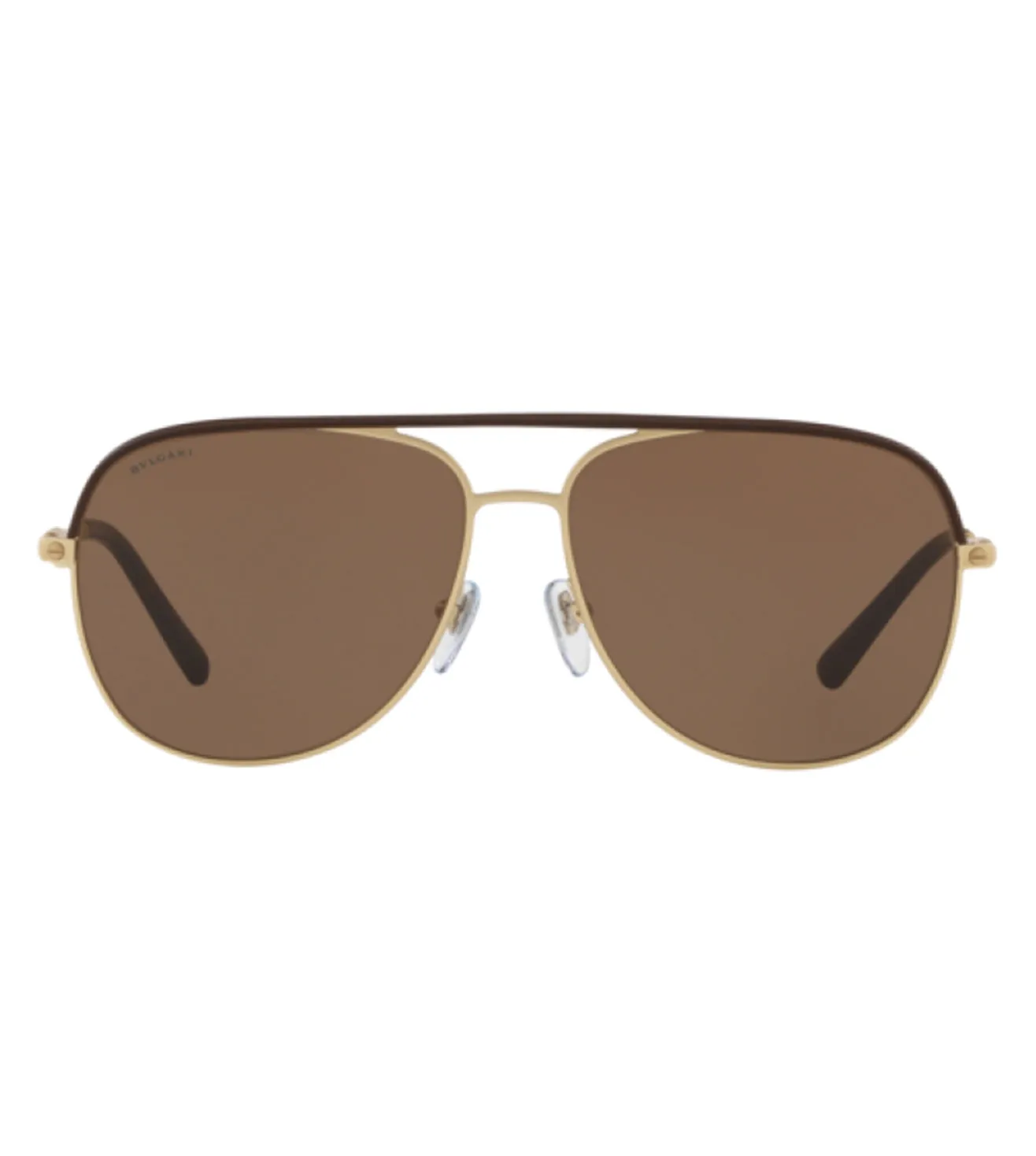 Bvlgari Men Brown Aviator Sunglasses