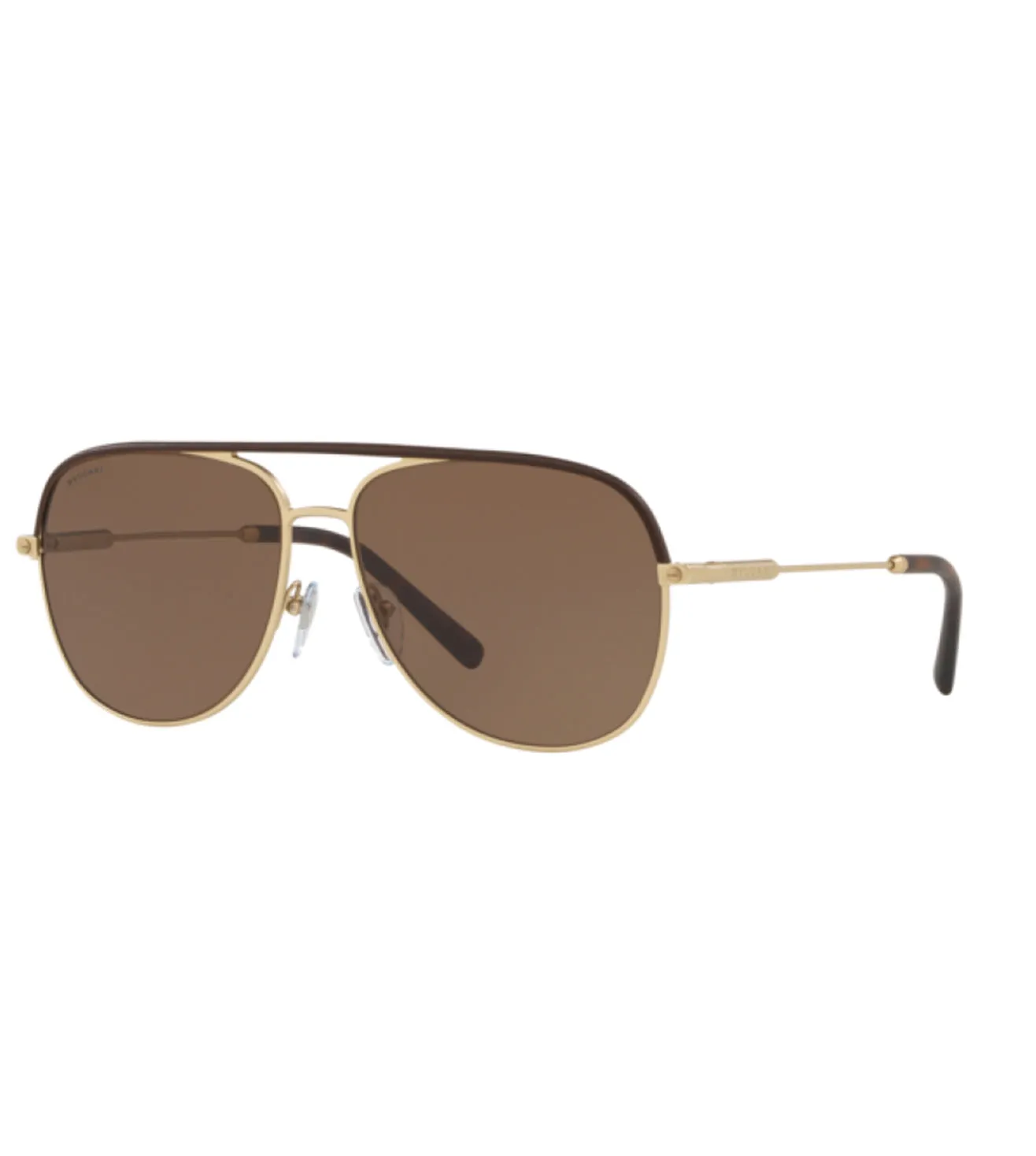 Bvlgari Men Brown Aviator Sunglasses