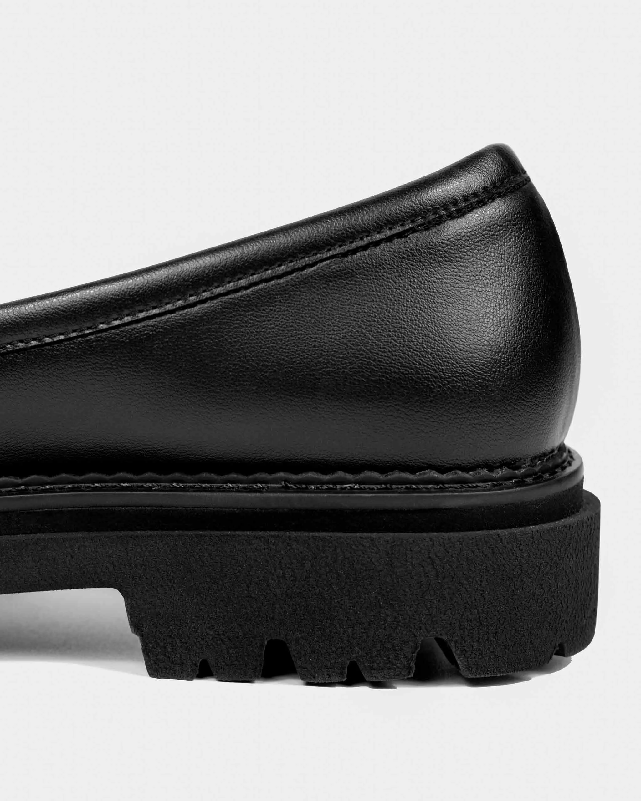 Chunky Loafers Black Grape Leather Loafers