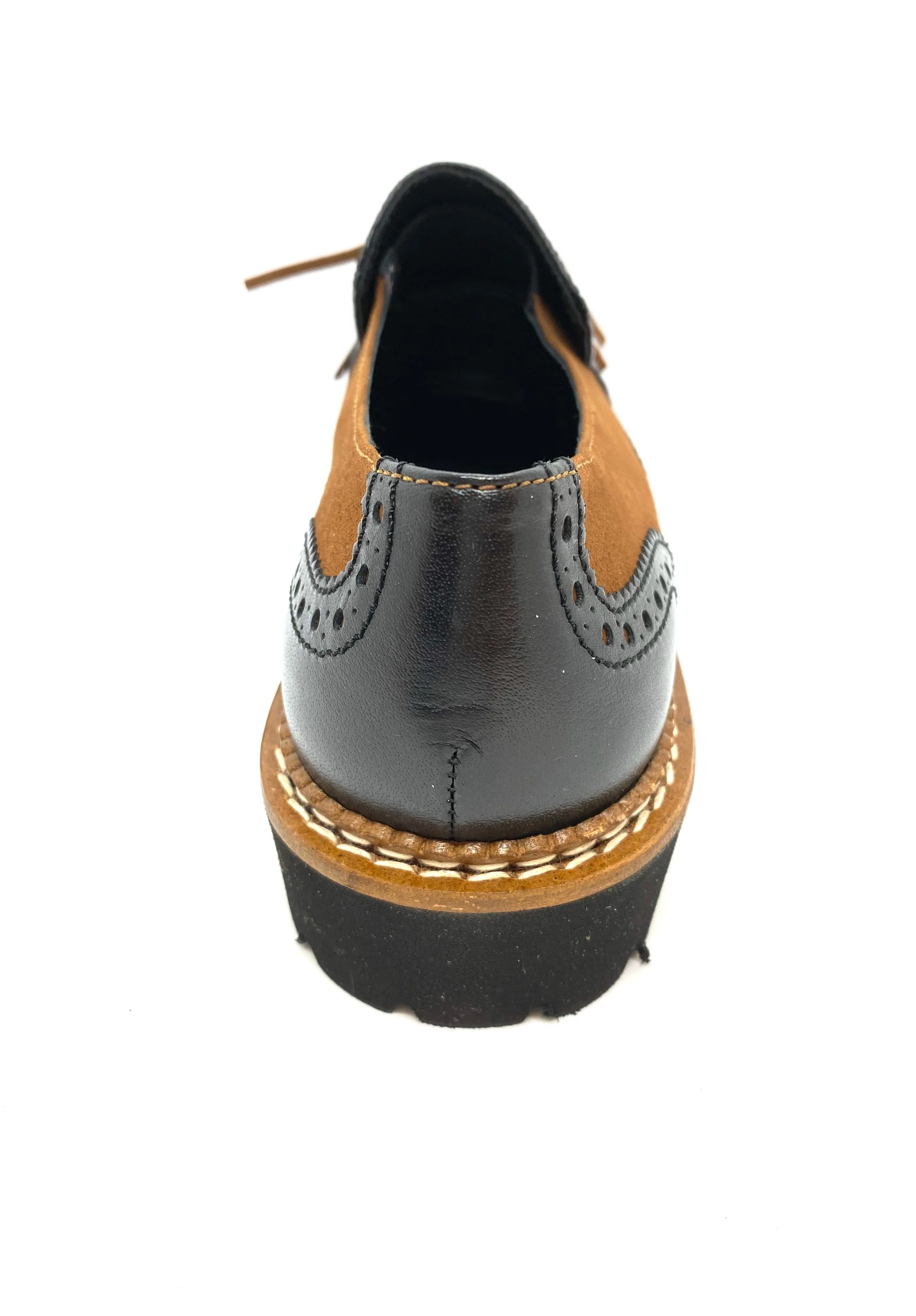 Chunky Sole Low Heel Tassel Loafer