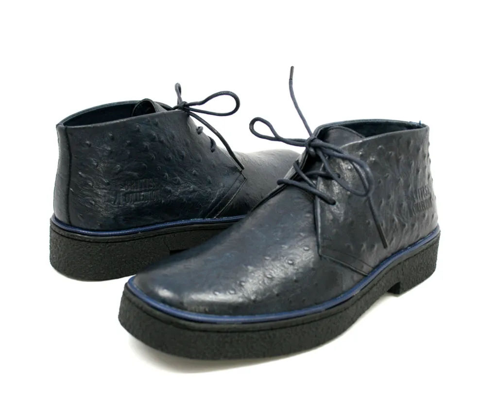 Classic Playboy Ostrich Leather Shoes - Genuine Ostrich Leather, Style, and Comfort