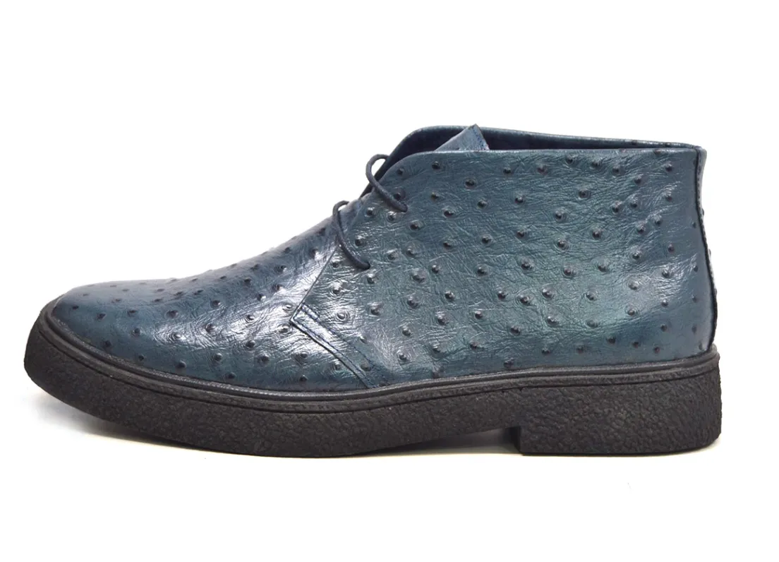 Classic Playboy Ostrich Leather Shoes - Genuine Ostrich Leather, Style, and Comfort