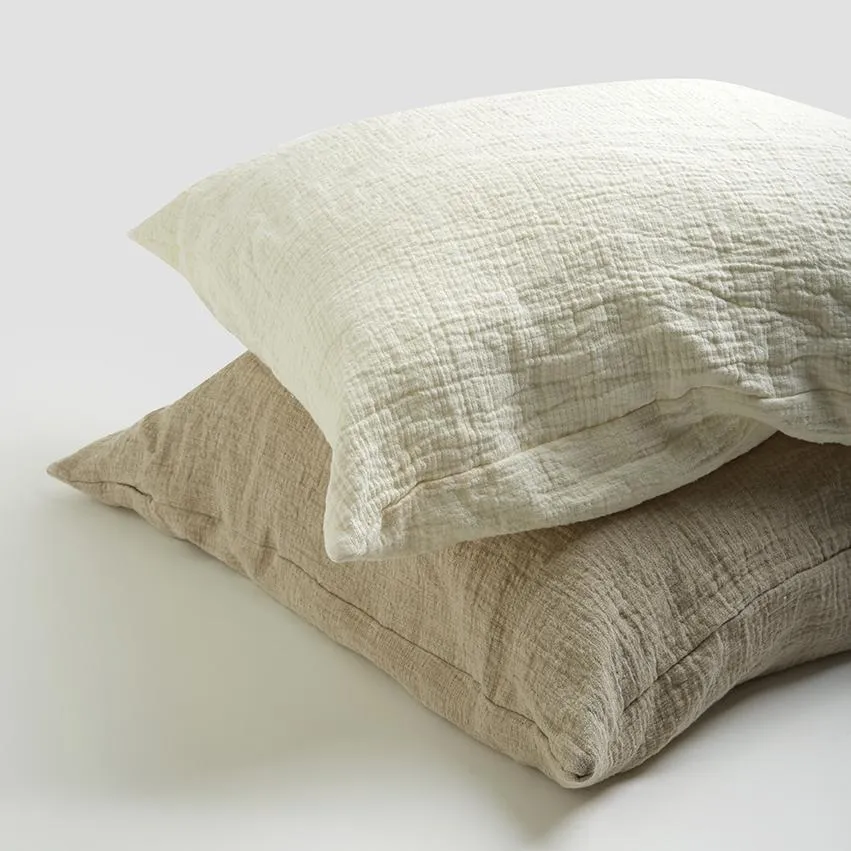 Cream Crinkle Cushion Cover