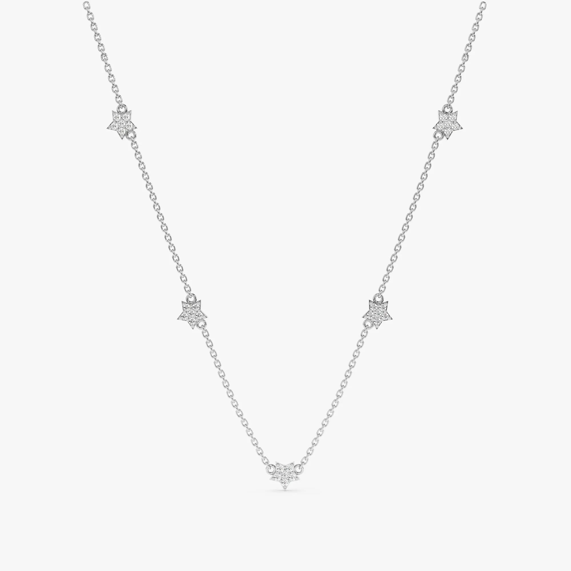 Diamond Star Station Necklace, Polaris