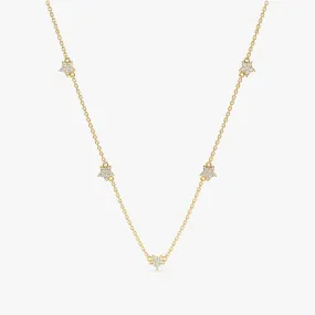 Diamond Star Station Necklace, Polaris