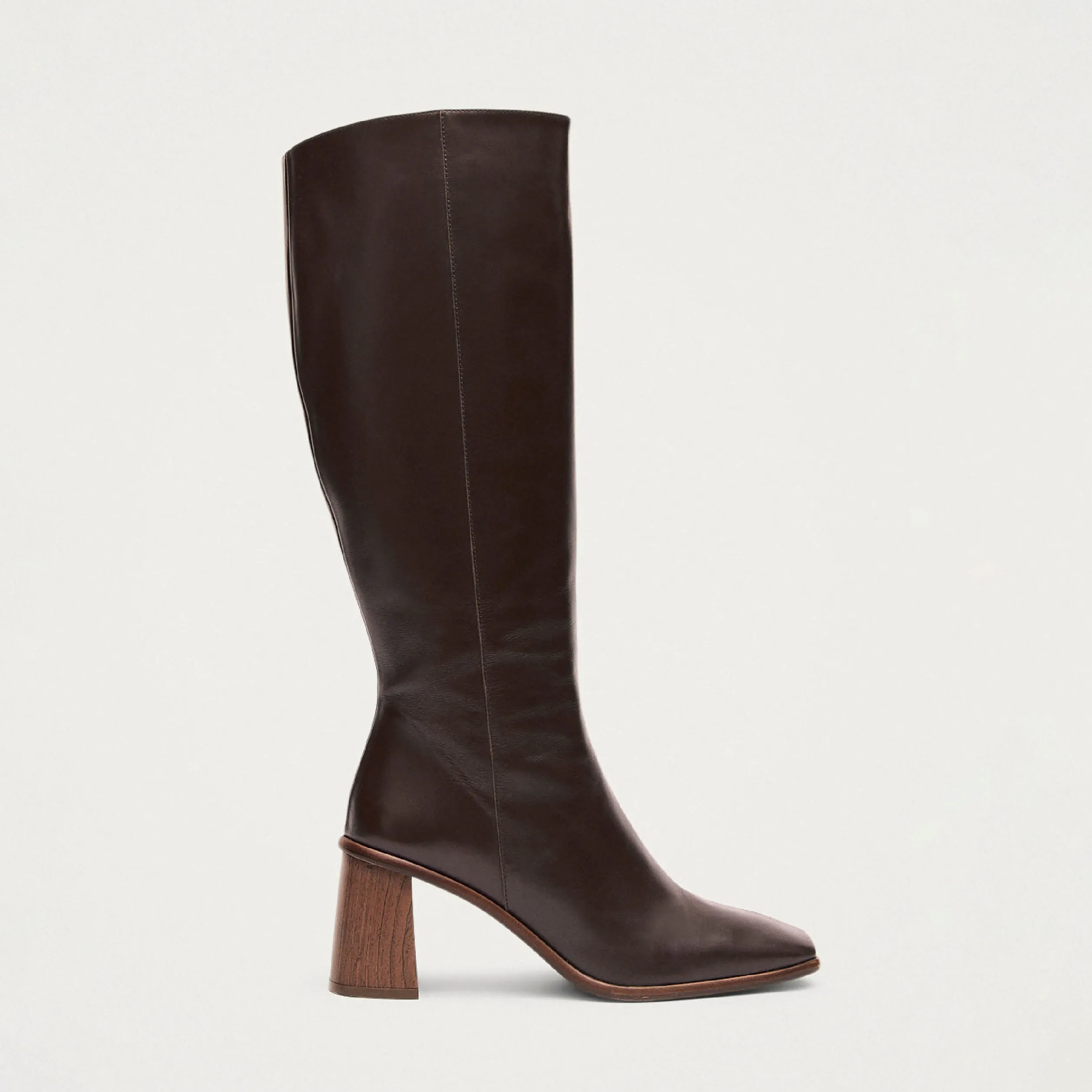 East Coffee Brown Leather Boots