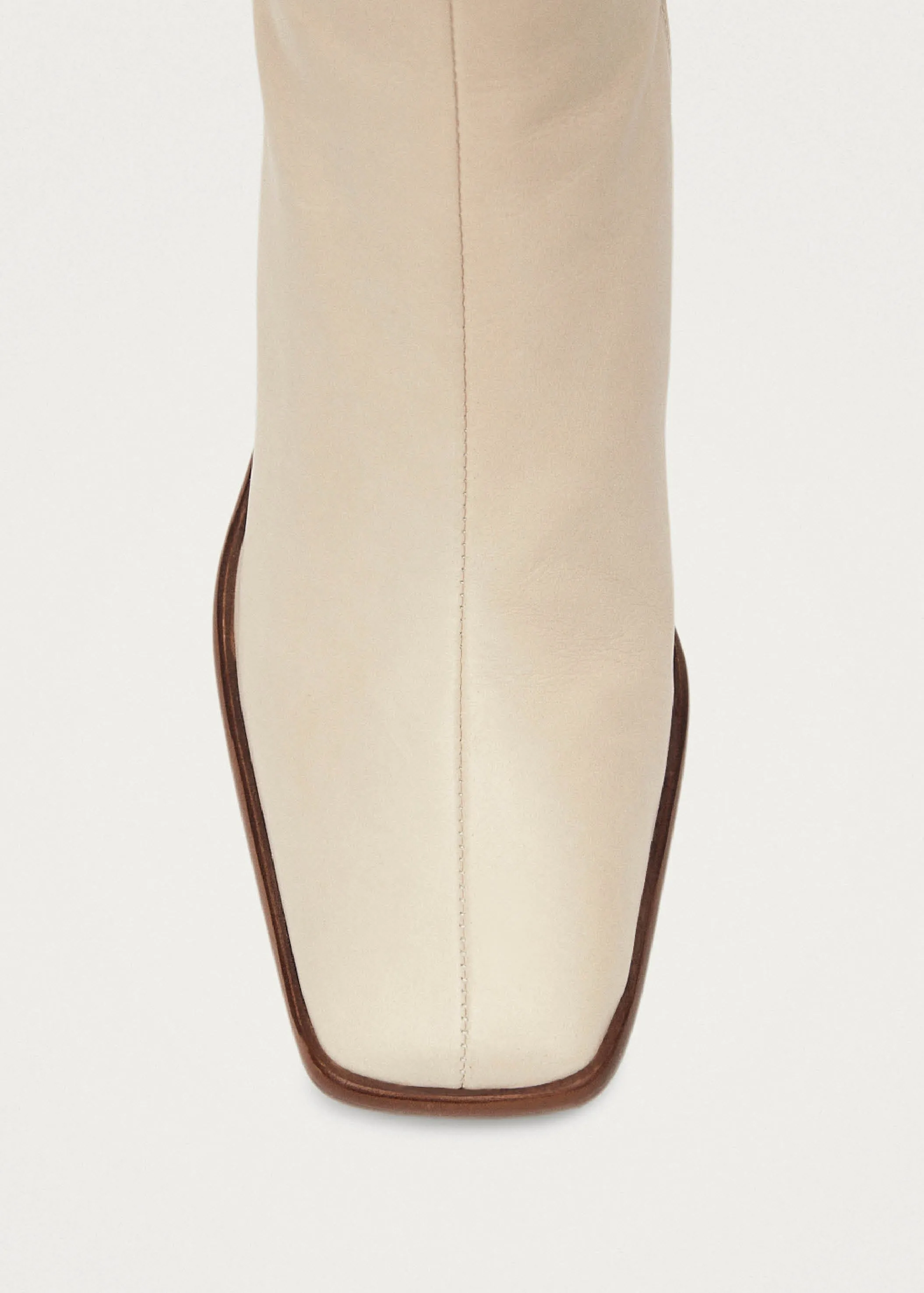 East Cream Leather Boots