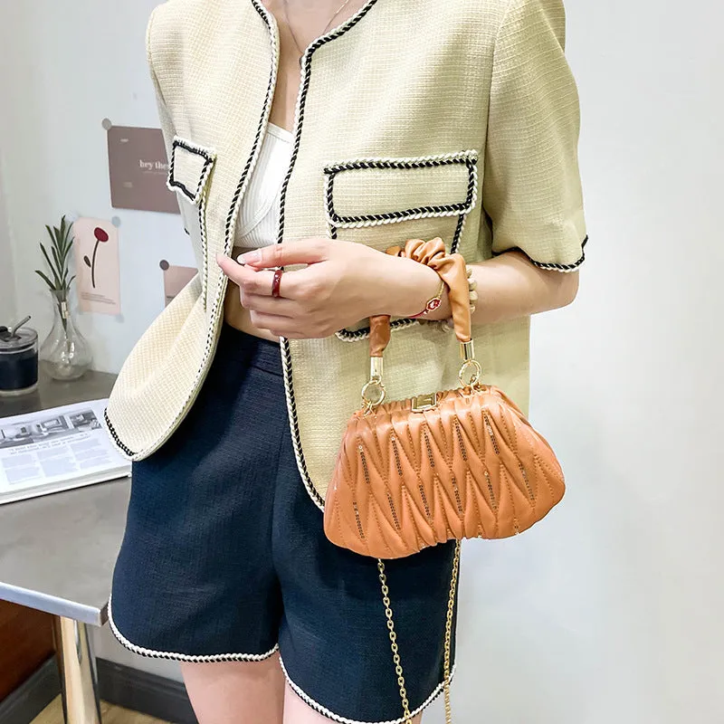 Fashion Chain Pleated Portable Messenger Women's Bag