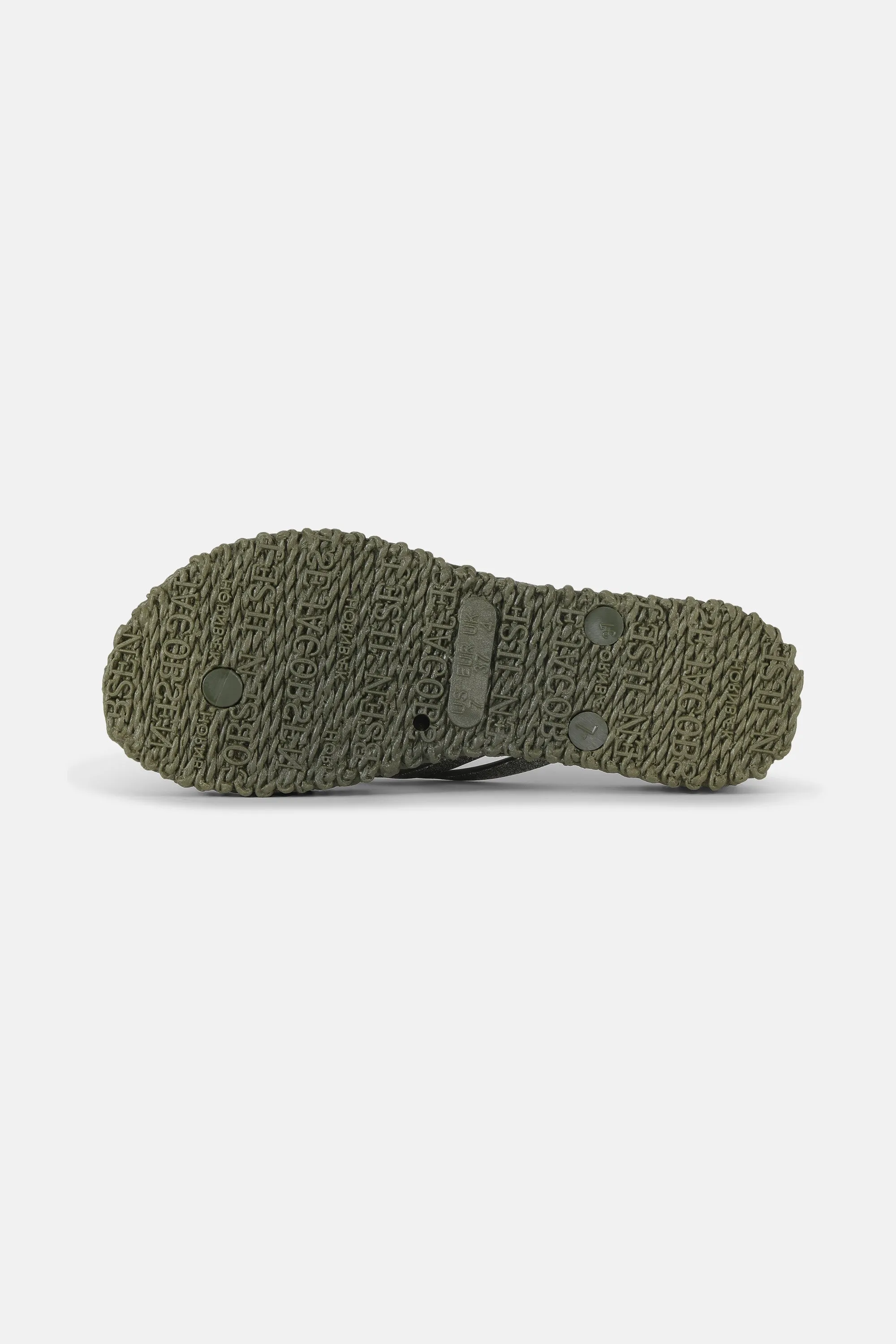 Flip Flop On Platform Sole - Army