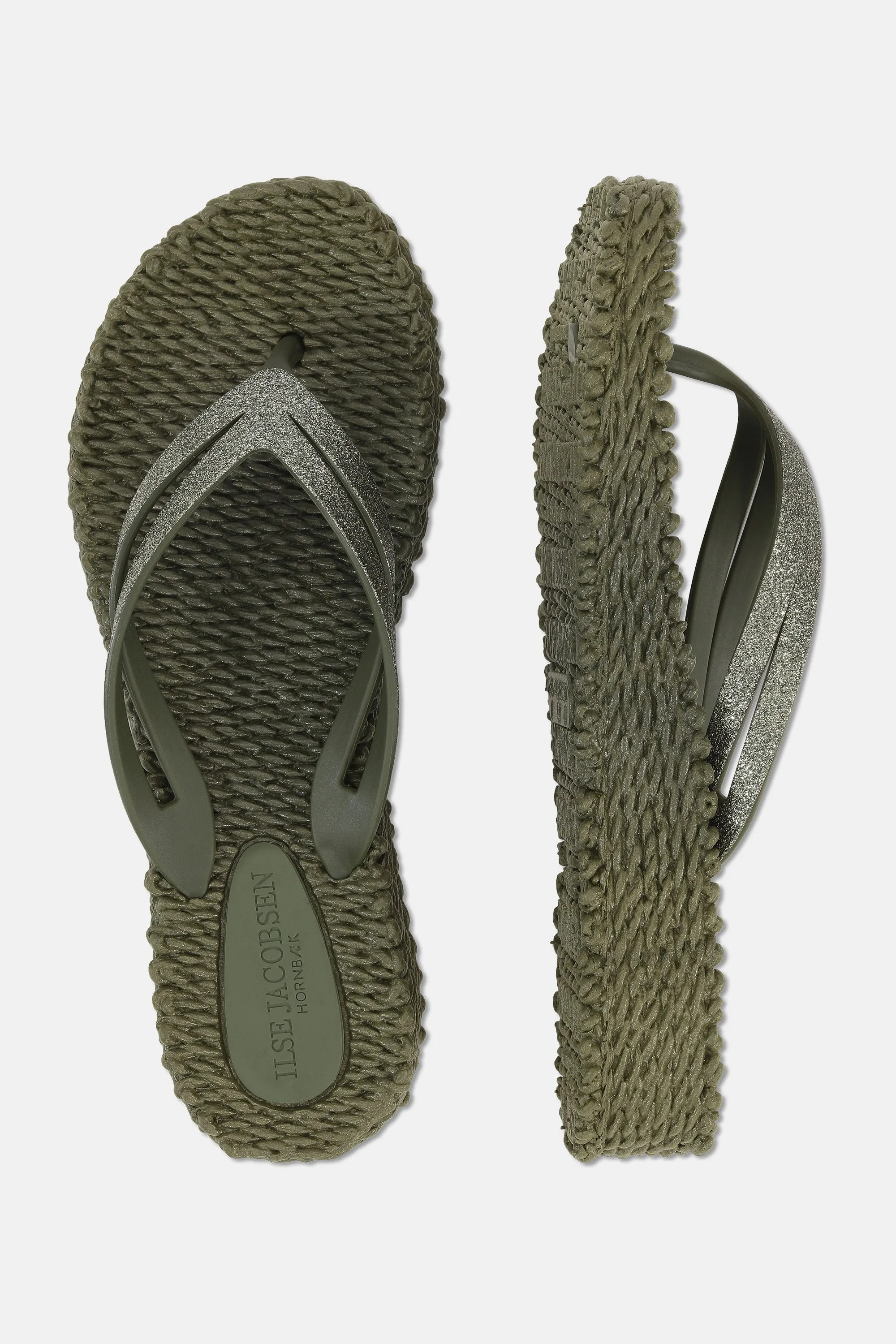 Flip Flop On Platform Sole - Army