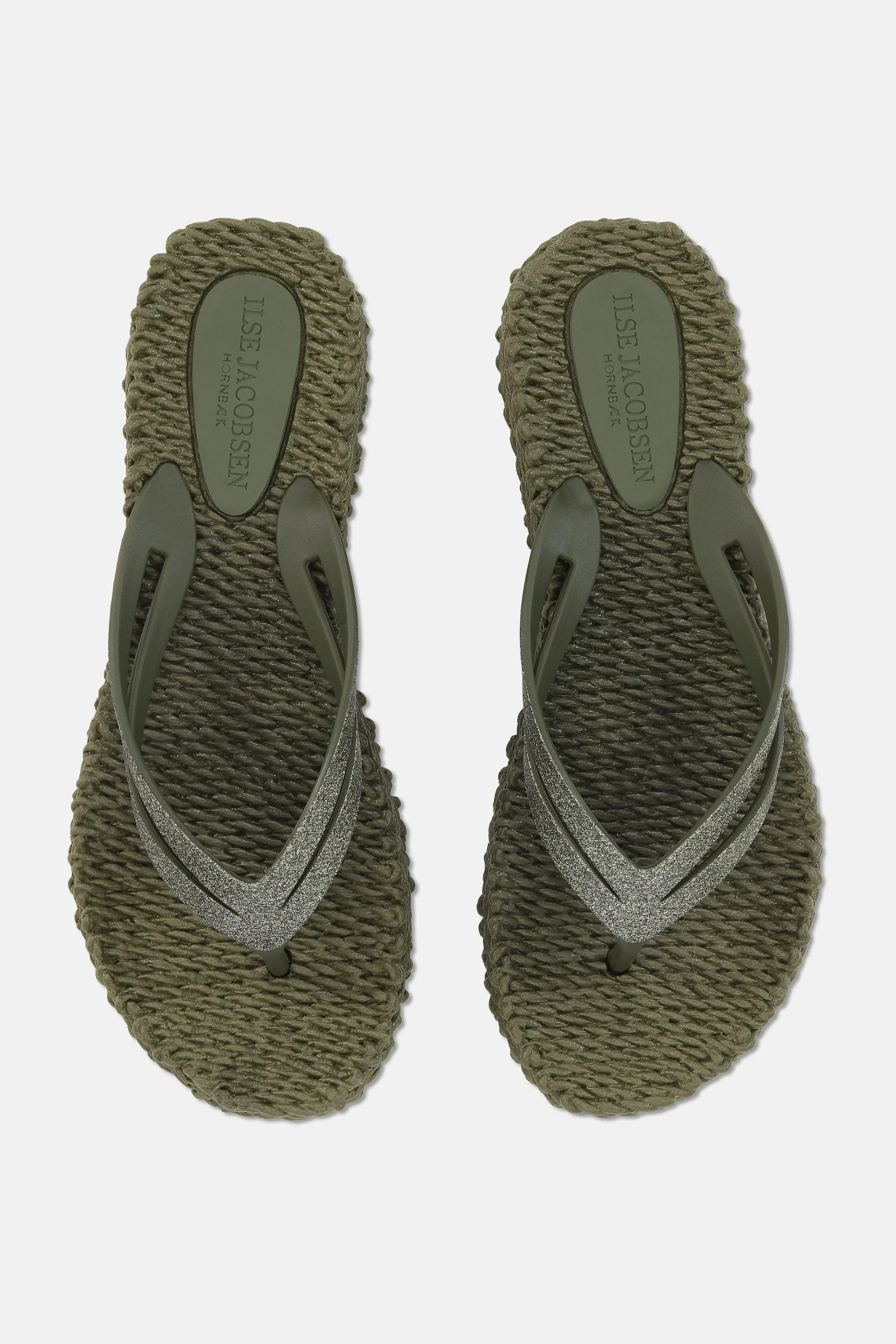 Flip Flop On Platform Sole - Army