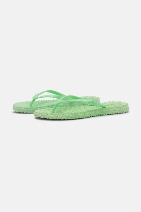 Flip Flop With Glitter - Bright Green