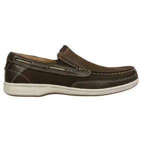 Florsheim Lakeside Brown Nubuck Slip-On Boat Shoe