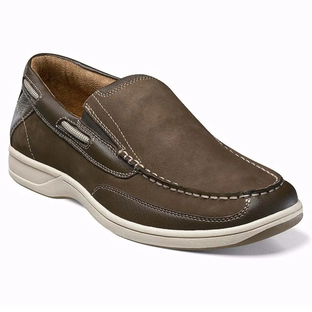 Florsheim Lakeside Brown Nubuck Slip-On Boat Shoe