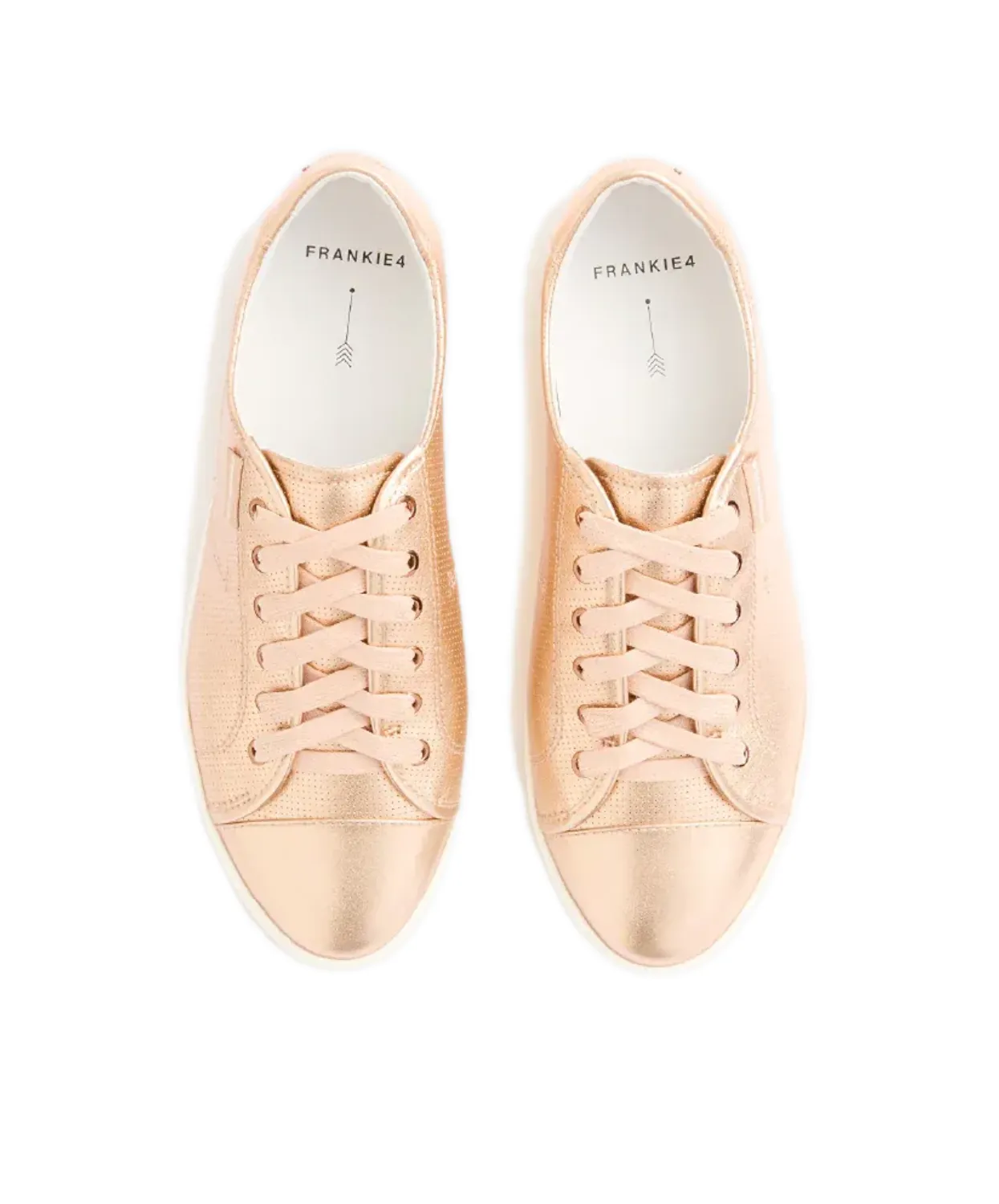 Frankie Nat III Rose Gold Punched Sneakers