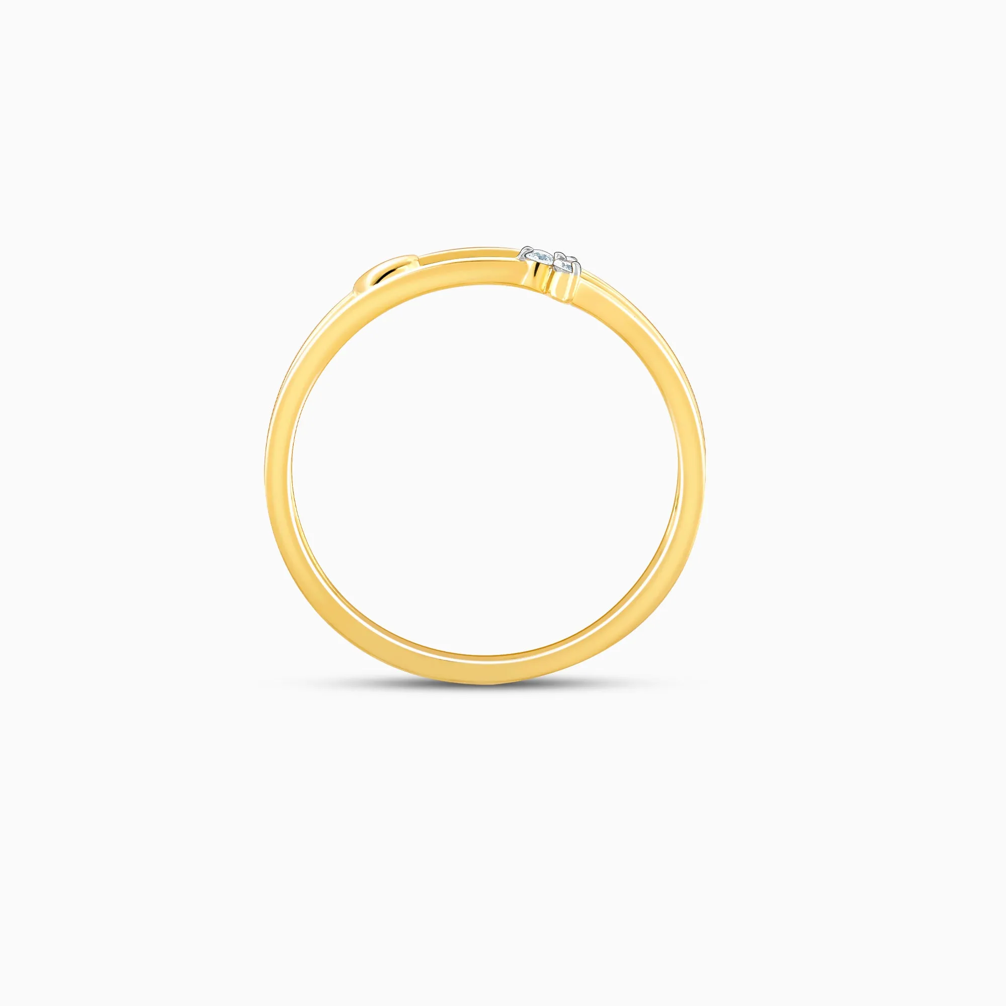 Gold Trinity Heart Diamond Ring