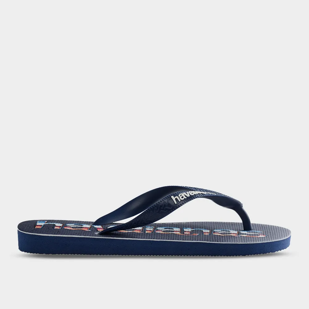 Havaianas Unisex Top Logomania Sandal Navy/Multi _ 183488 _ Navy