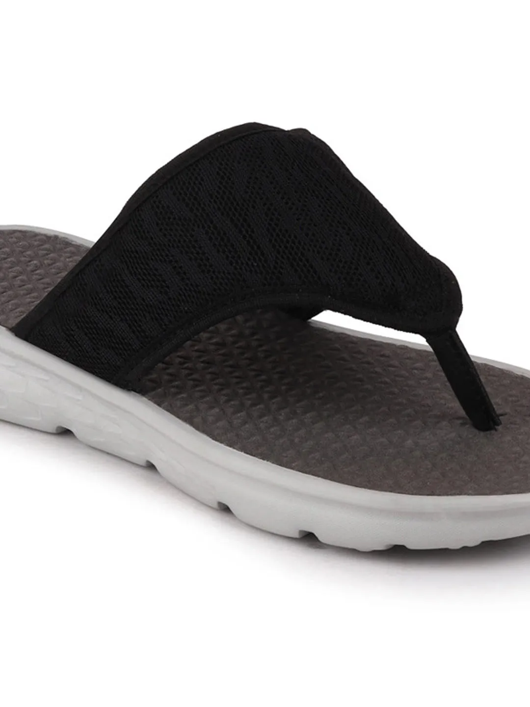 Men Black Casual Slip-On Flip-Flops