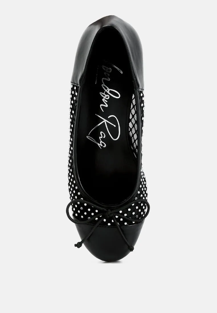 Mesh Ballerina Pumps By Ruw