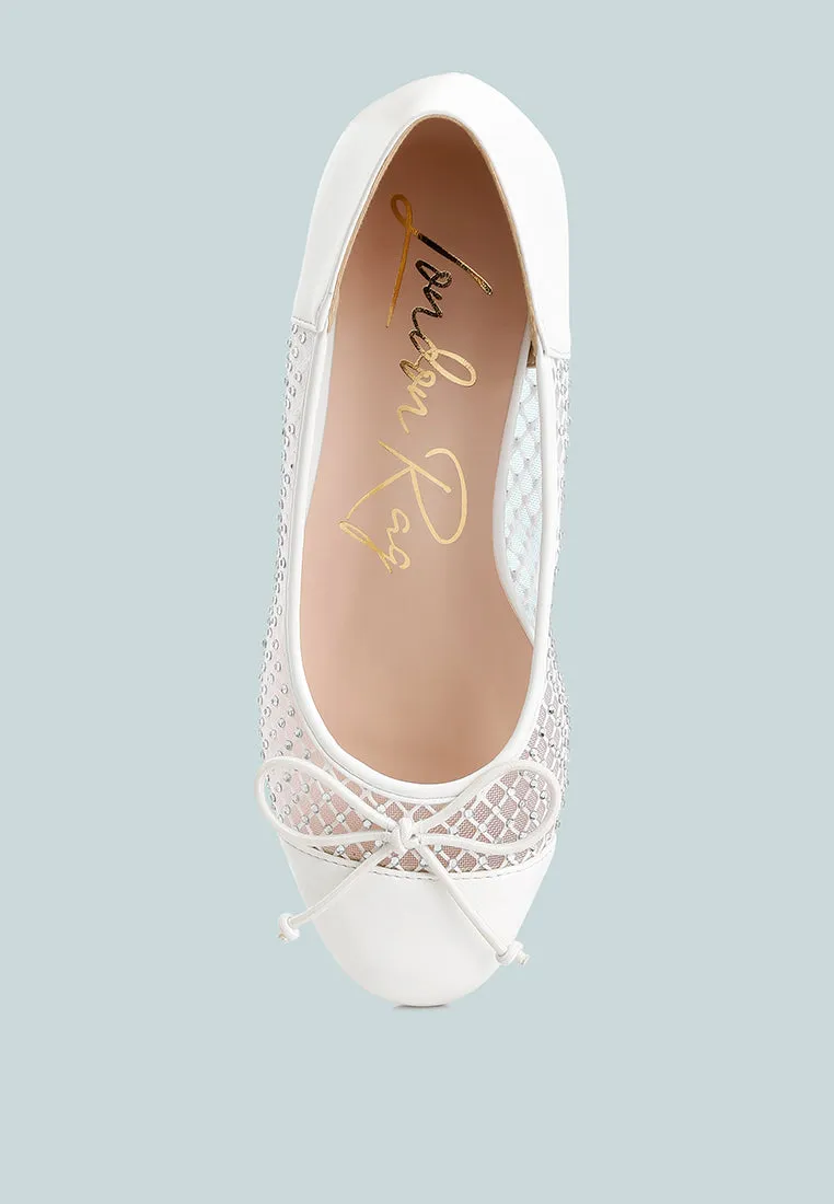 Mesh Ballerina Pumps By Ruw