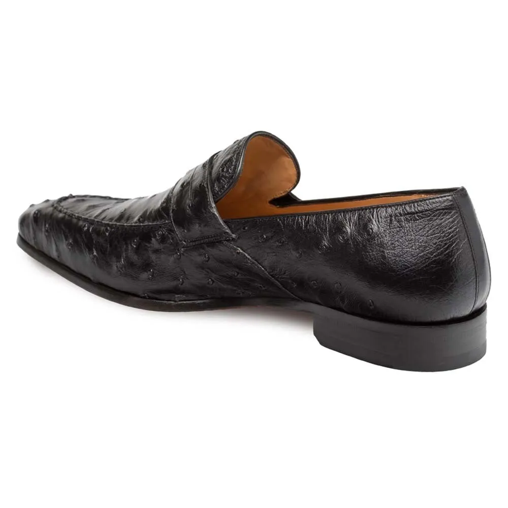 Mezlan Lisbon Black Genuine Ostrich Men's Classic Slip On