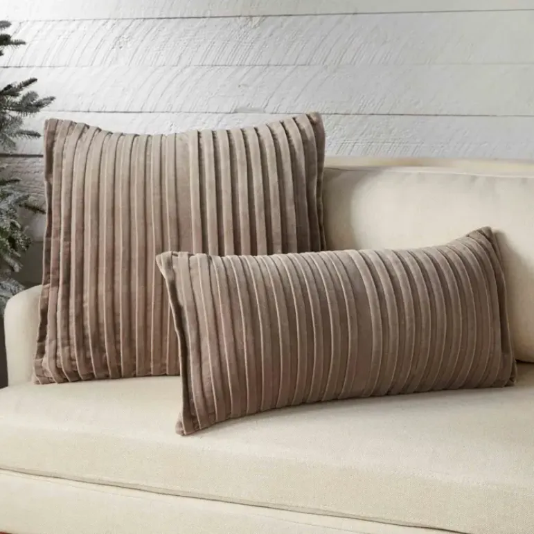 Mudpie Ribbed Velvet Accent Pillow