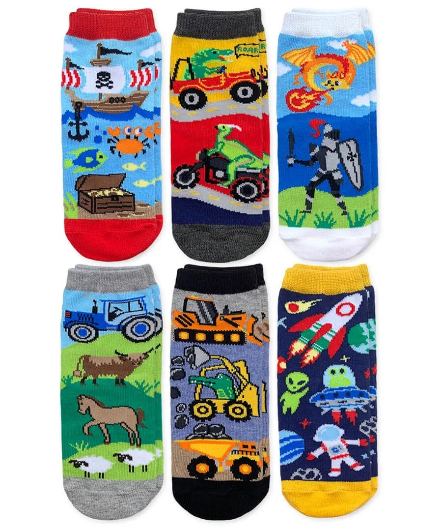 Pirate, space, dinosaur pattern  sock(6 pair pack)